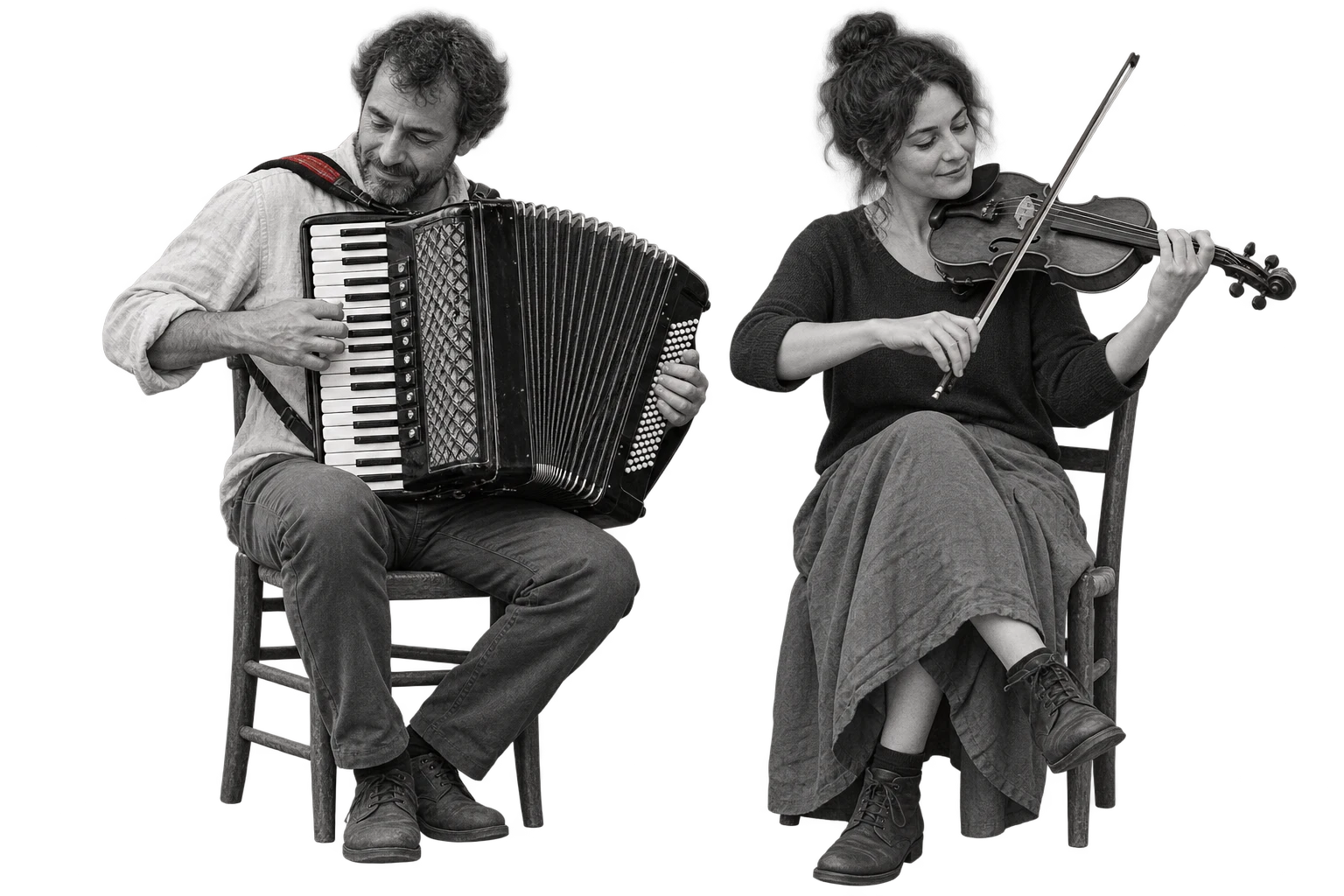 Collage illustrativo musicale per Tentazioni